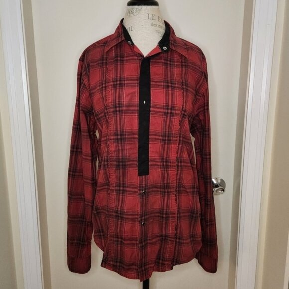 Vintage Guess plaid buttonup shirt - Picture 1 of 4
